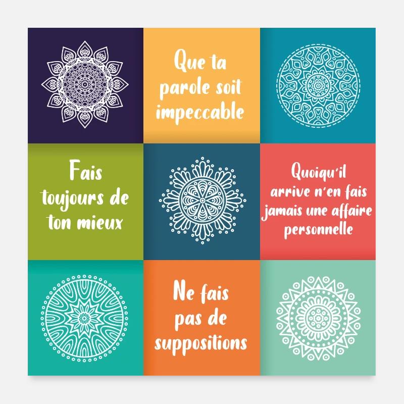 4 TOLTEQUES ABKOMMEN Poster 60x60 cm