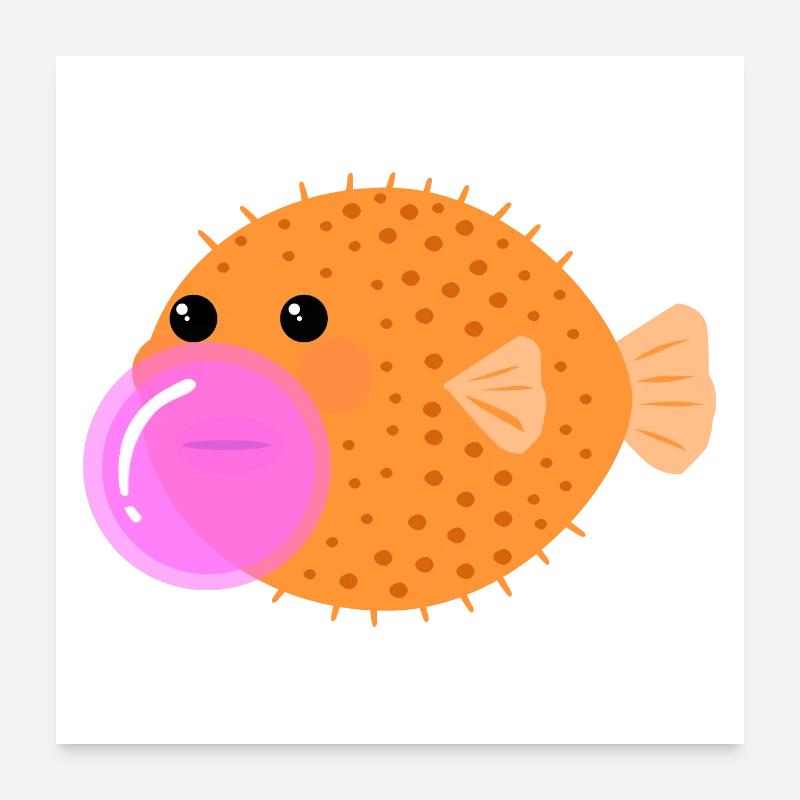 Puffer chewing gum kids funny gift idea Poster 24" x 24" (60x60 cm)