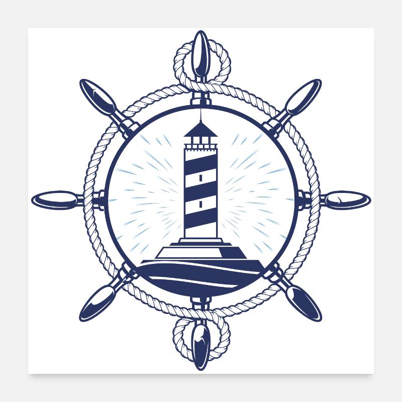 Leuchtturm Poster 60x60 cm