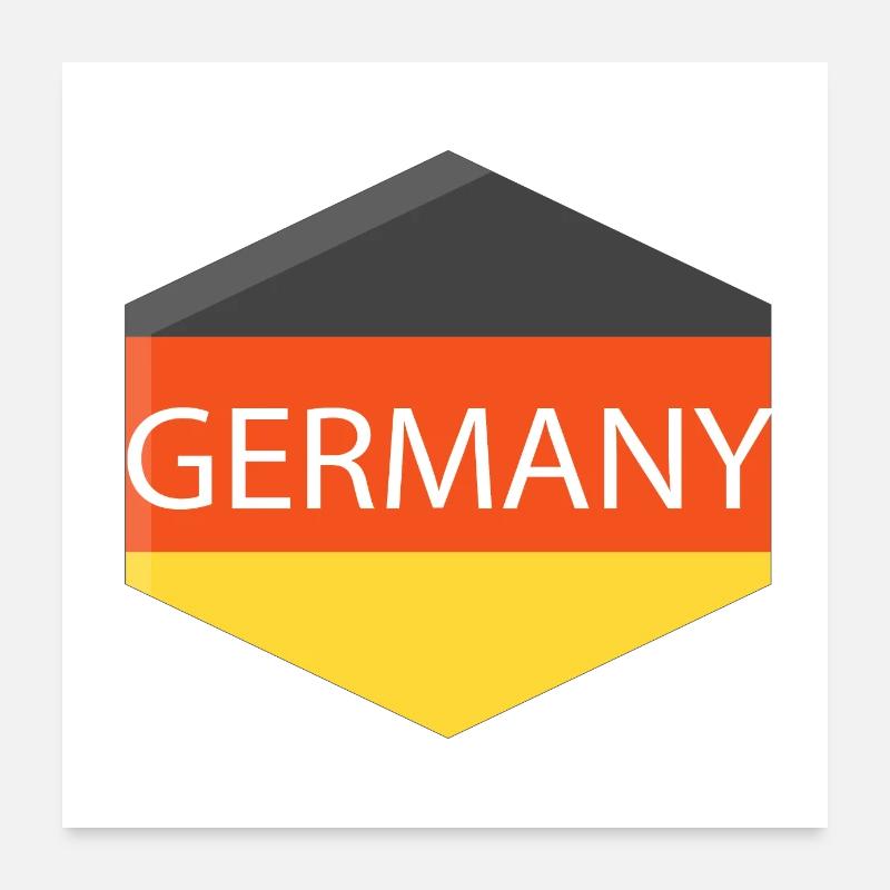 Deutschland Poster 60x60 cm