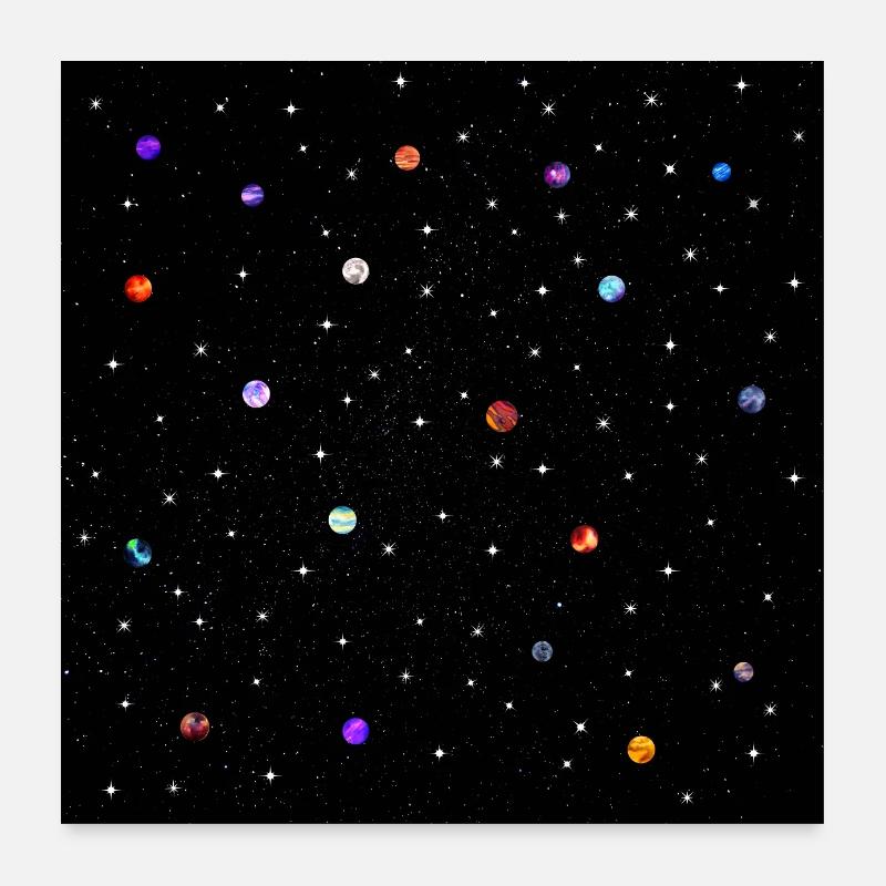 Modèle de galaxie - Cosmos - Planètes Poster 60 x 60 cm