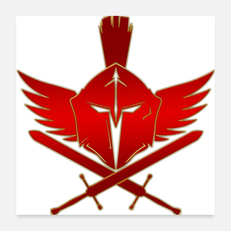 Casque spartiate Poster 60 x 60 cm