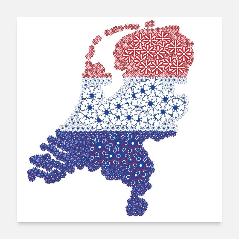 Netherlands flag, Dutch flag Poster 24" x 24" (60x60 cm)