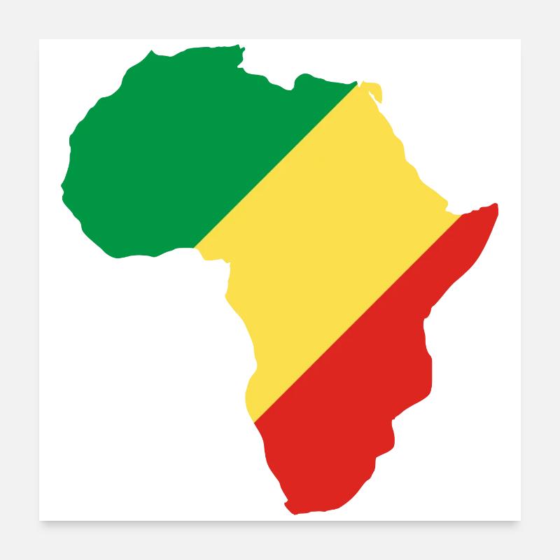 Kongo Brazza Poster 60x60 cm