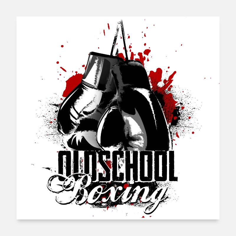 Boxer, Old School Boxing Poster 24" x 24" (60x60 cm)