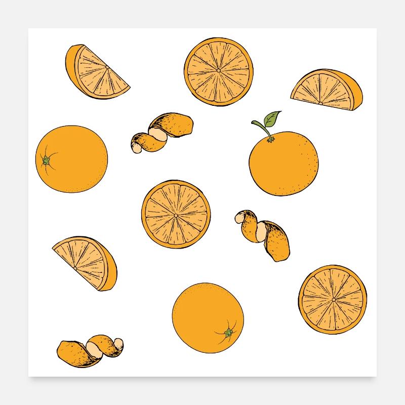 For orange lovers: delicious orange pattern Poster 24" x 24" (60x60 cm)