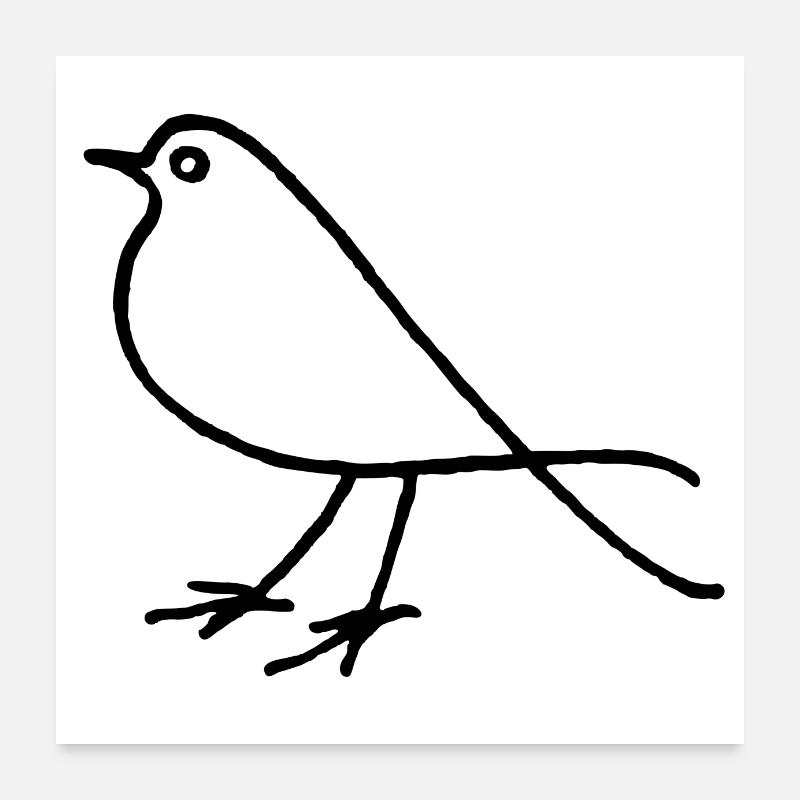 Just a bird Poster 24" x 24" (60x60 cm)