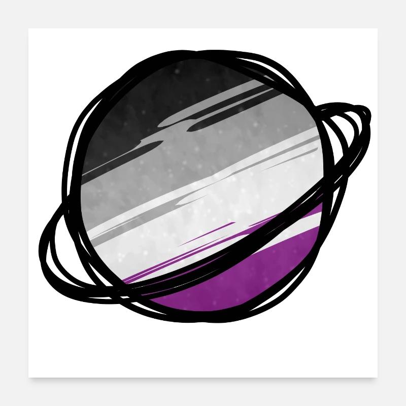 Asexueller Planet Poster 60x60 cm