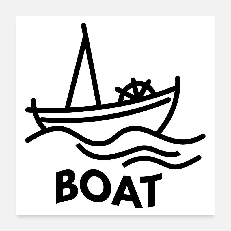 bateau Poster 60 x 60 cm