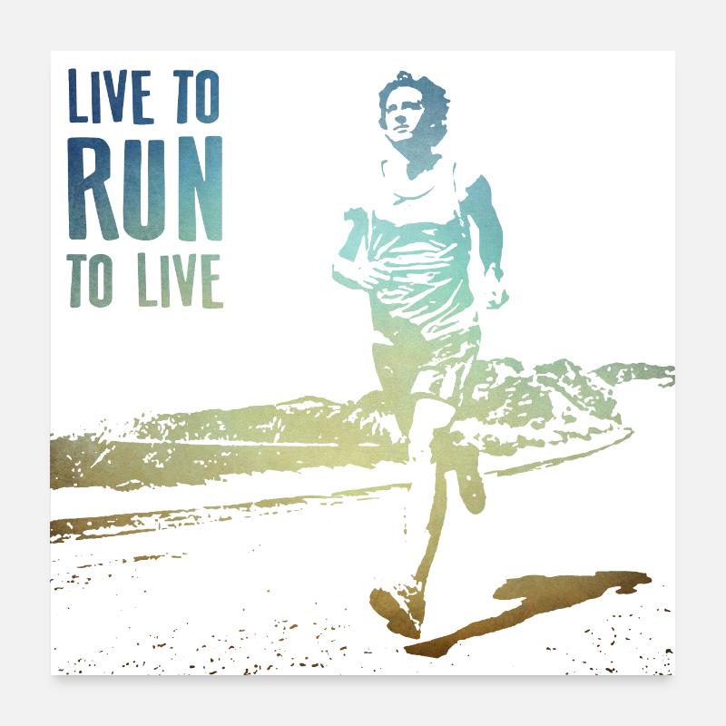 Run Poster 24" x 24" (60x60 cm)