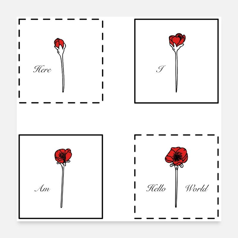poppy Poster 24" x 24" (60x60 cm)