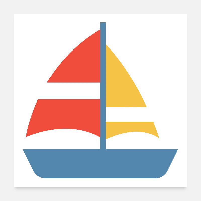 bateau Poster 60 x 60 cm
