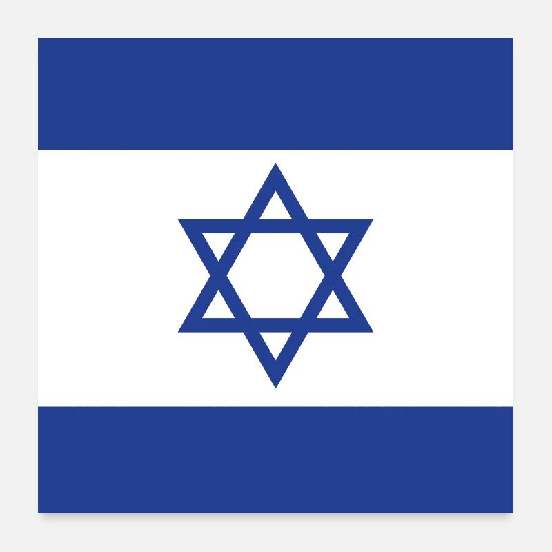 Drapeau d'Israël, étoile de David, cadeau de l'État juif Poster 60 x 60 cm