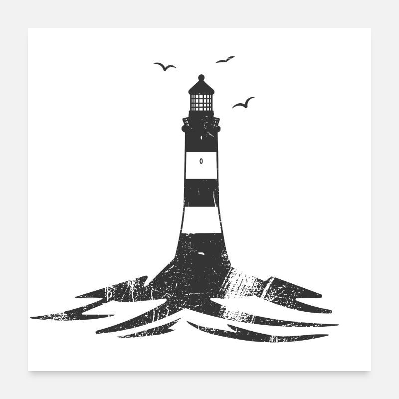 Lighthouse (for bright colours) Poster 24" x 24" (60x60 cm)