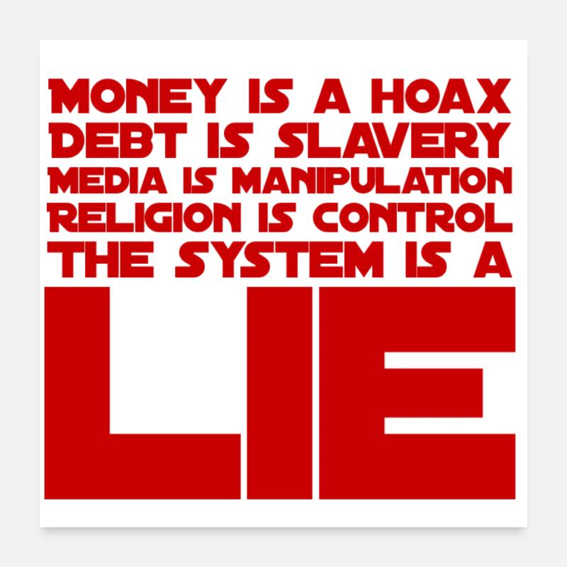 Religion is control Poster 24" x 24" (60x60 cm)
