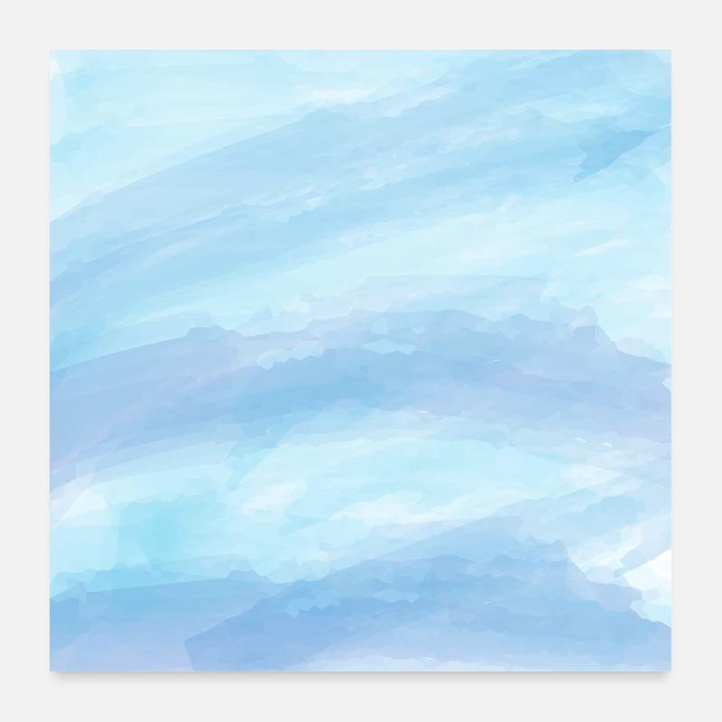 Blue Artistic Pattern Painting Art Blue Tones Poster 24" x 24" (60x60 cm)