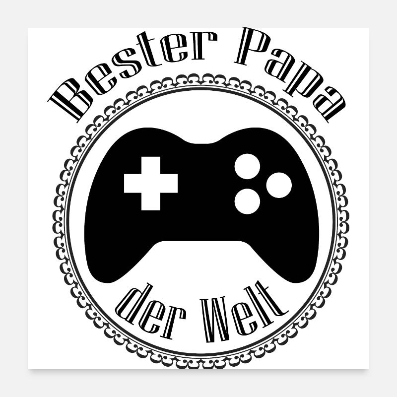 Bester Papa der Welt Poster 60x60 cm