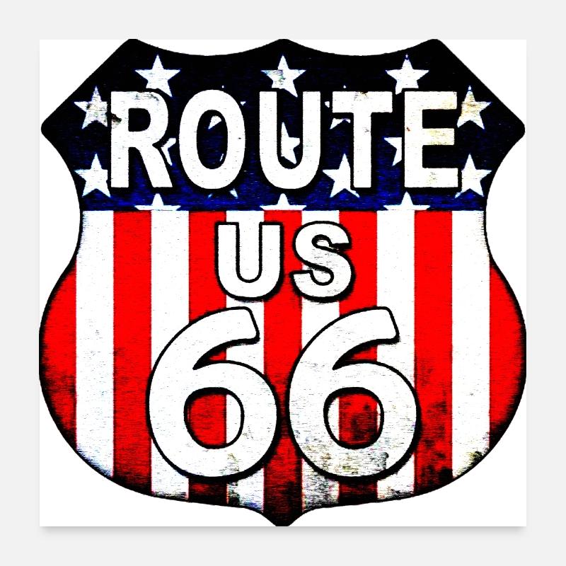 VOITURE ROUTE TSHIRT Poster 60 x 60 cm