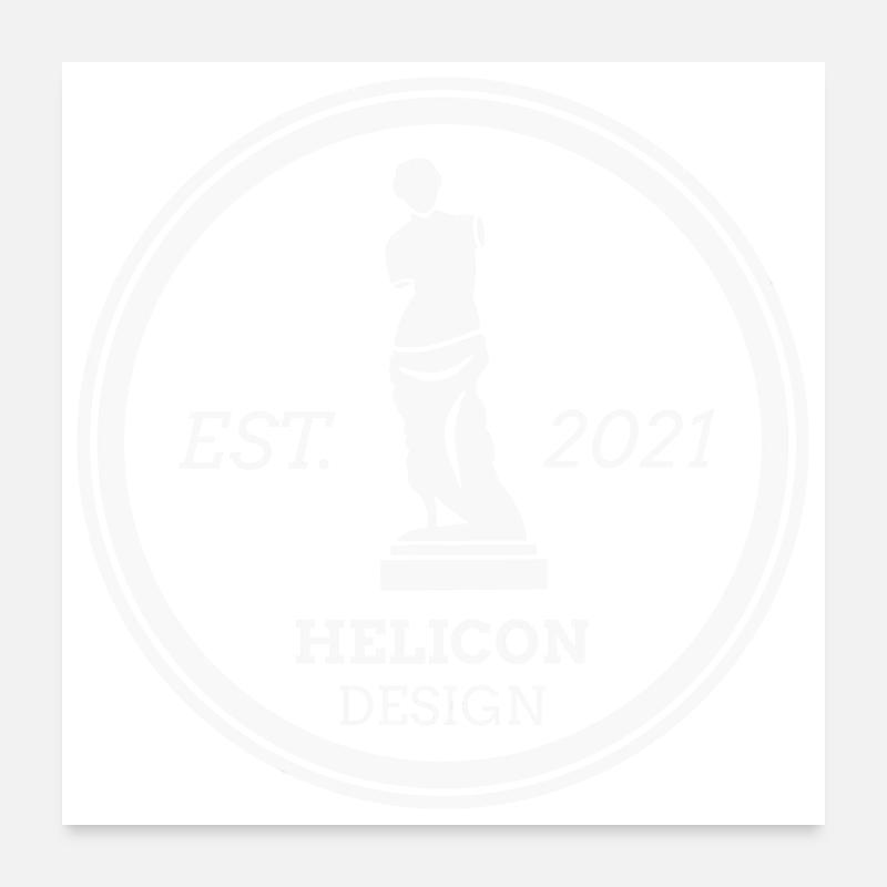 Helicon Logo (transparent, dark) Poster 60x60 cm