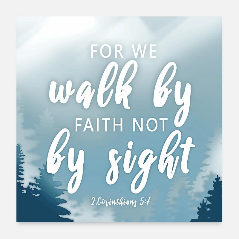 Faith Quotes - Poster 60x60 cm - Weiß