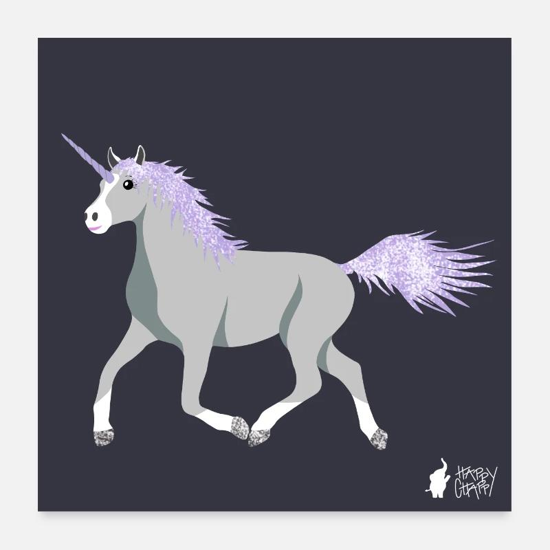 Licorne Poster 60 x 60 cm