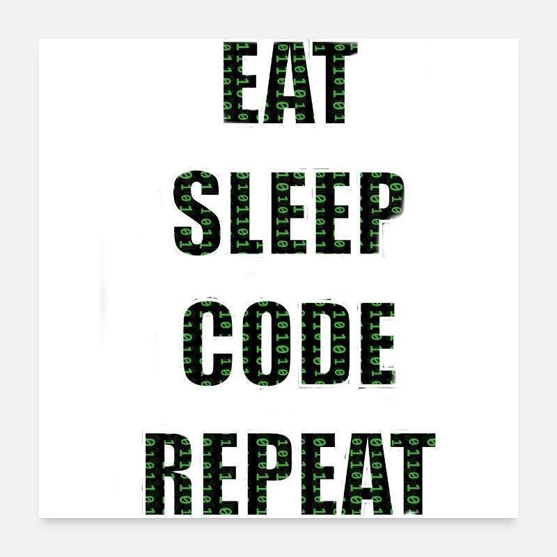 Programmers Programming Programming Code Poster 24" x 24" (60x60 cm)