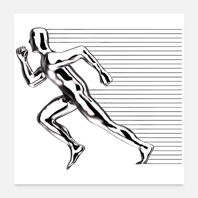 Le coureur Poster 60 x 60 cm