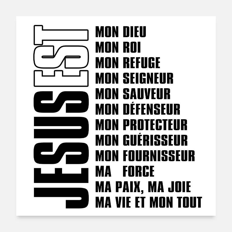JÉSUS EST MON TOUT Poster 60 x 60 cm