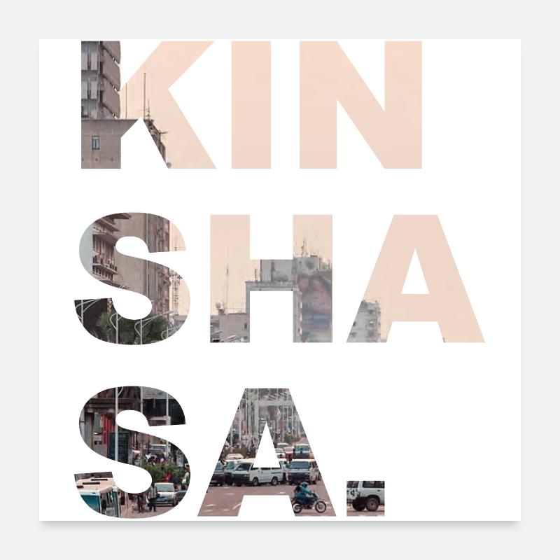 KINSHASA Poster 60x60 cm