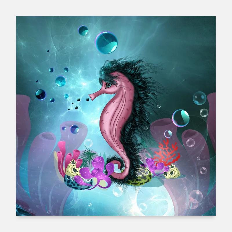 Kleiner Hippocampus Poster 60x60 cm