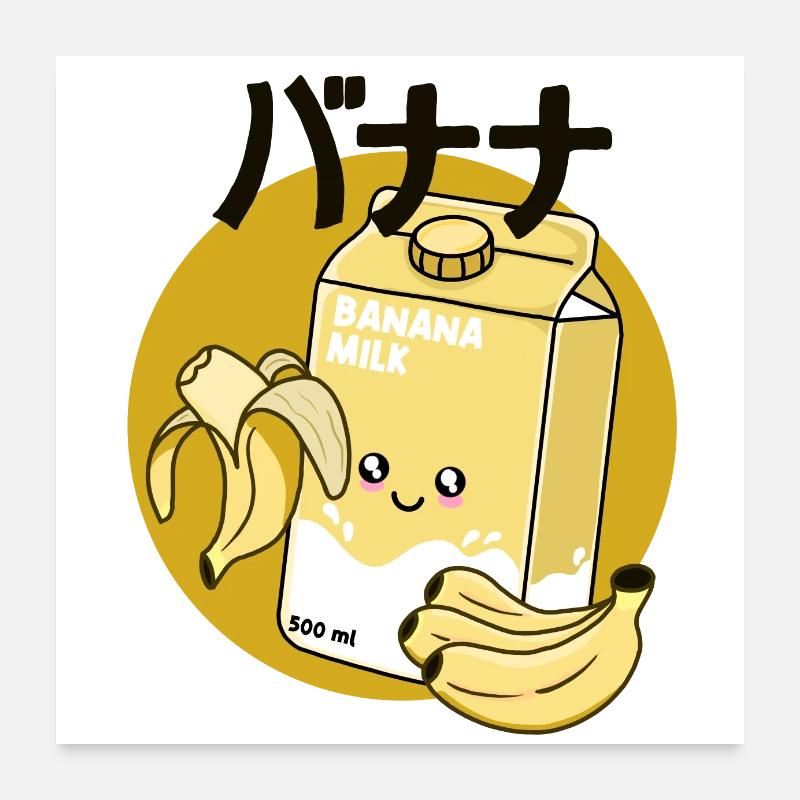 Lait de banane Poster 60 x 60 cm