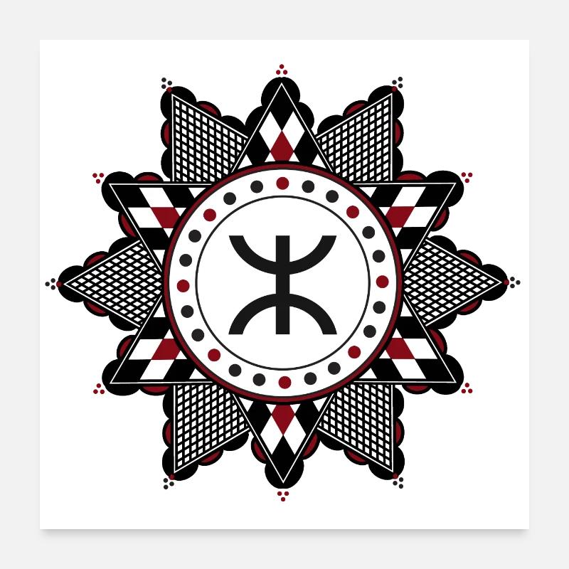 Kabylenmuster Poster 60x60 cm