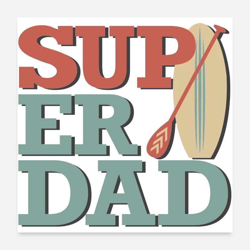 Super papa Poster 60 x 60 cm