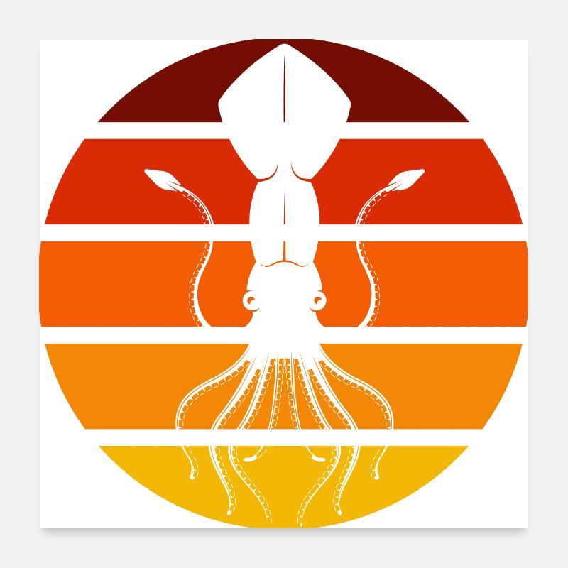 Krake Poster 60 x 60 cm