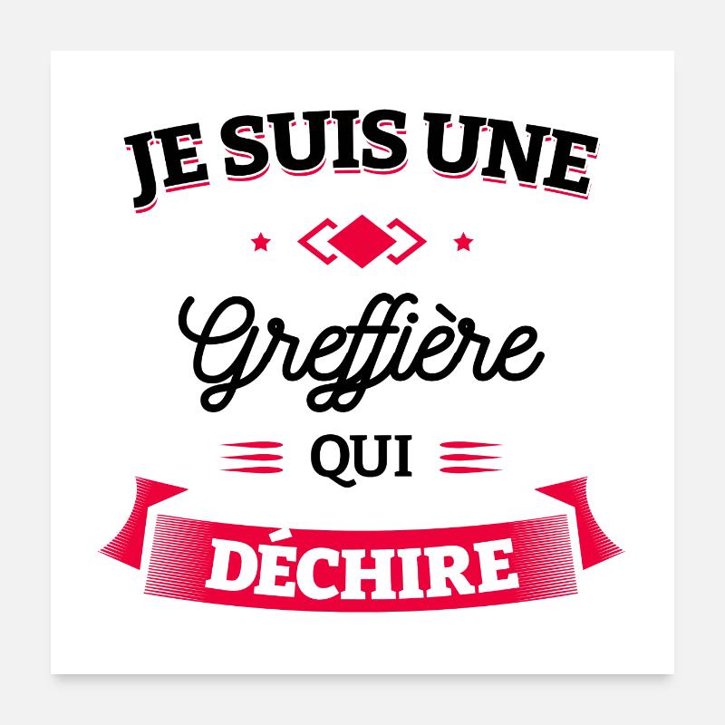 GREFFIÈRE QUI DÉCHIRE Poster 60 x 60 cm