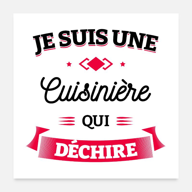 CUISINIÈRE QUI DÉCHIRE Poster 60 x 60 cm