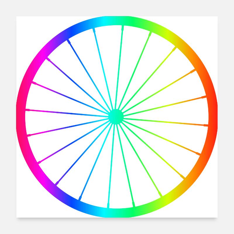 Bicycle Rainbow Rim Poster 24" x 24" (60x60 cm)