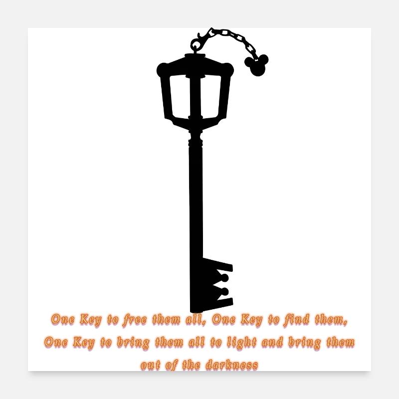 Seigneur du Keyblade - Poster 60 x 60 cm - blanc