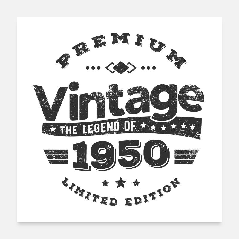 VINTAGE 1950 Poster 60 x 60 cm