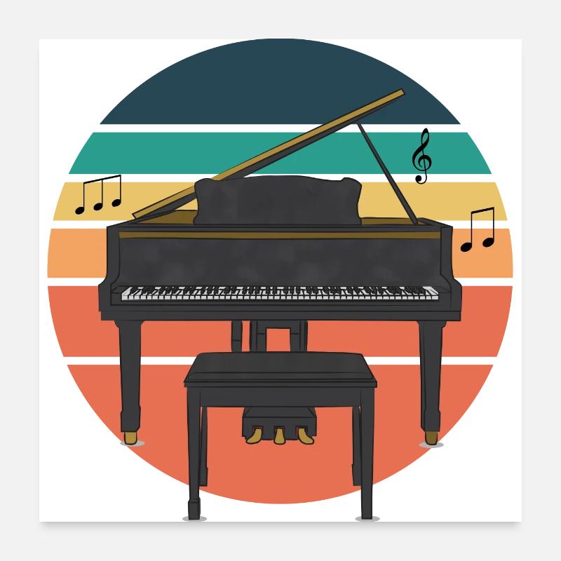 Klavier Poster 60x60 cm