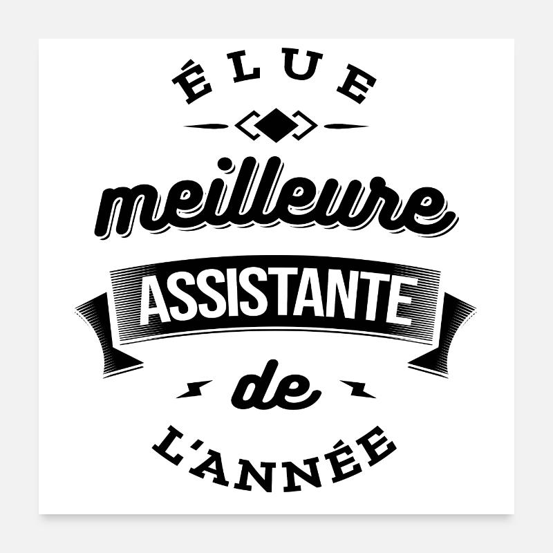 ELUE ASSISTANTE DE L'ANNEE Poster 60 x 60 cm