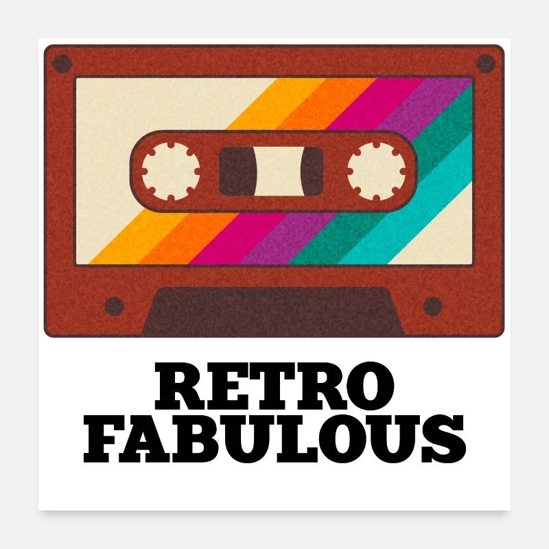 Rétro Fabuleux Poster 60 x 60 cm