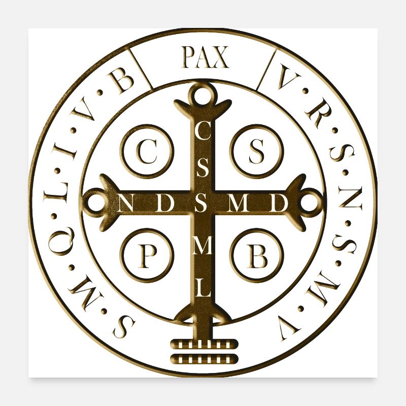 St. Benedict es Medal Poster 60x60 cm
