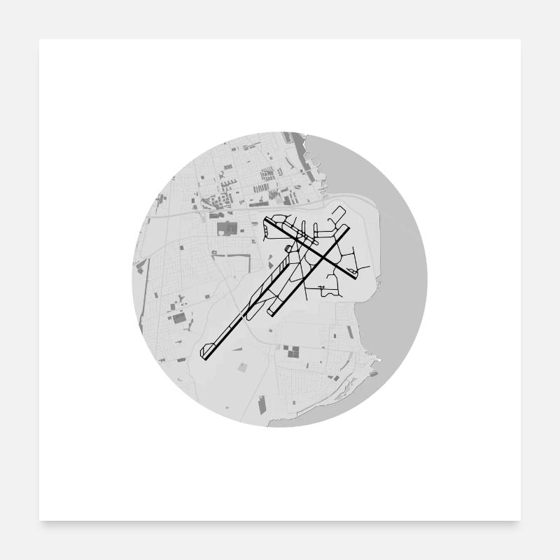 Copenhagen CPH (light) Poster 60 x 60 cm