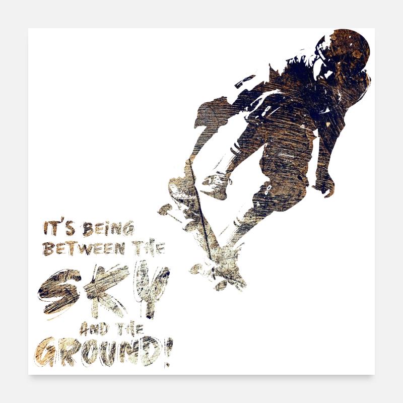 Schlittschuh Poster 60x60 cm