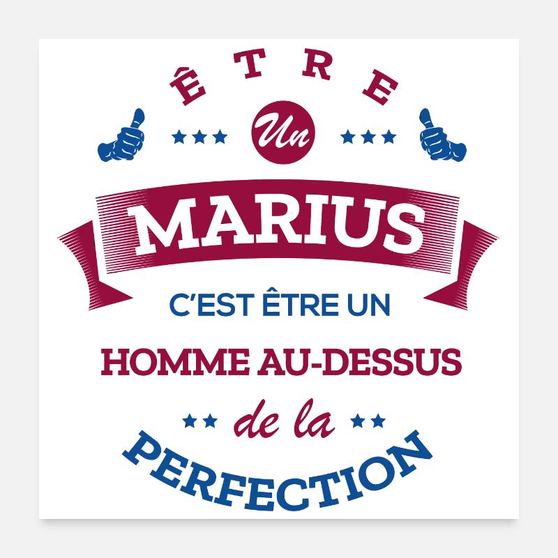 MARIUS PARFAIT - NOM MARIUS Poster 60 x 60 cm