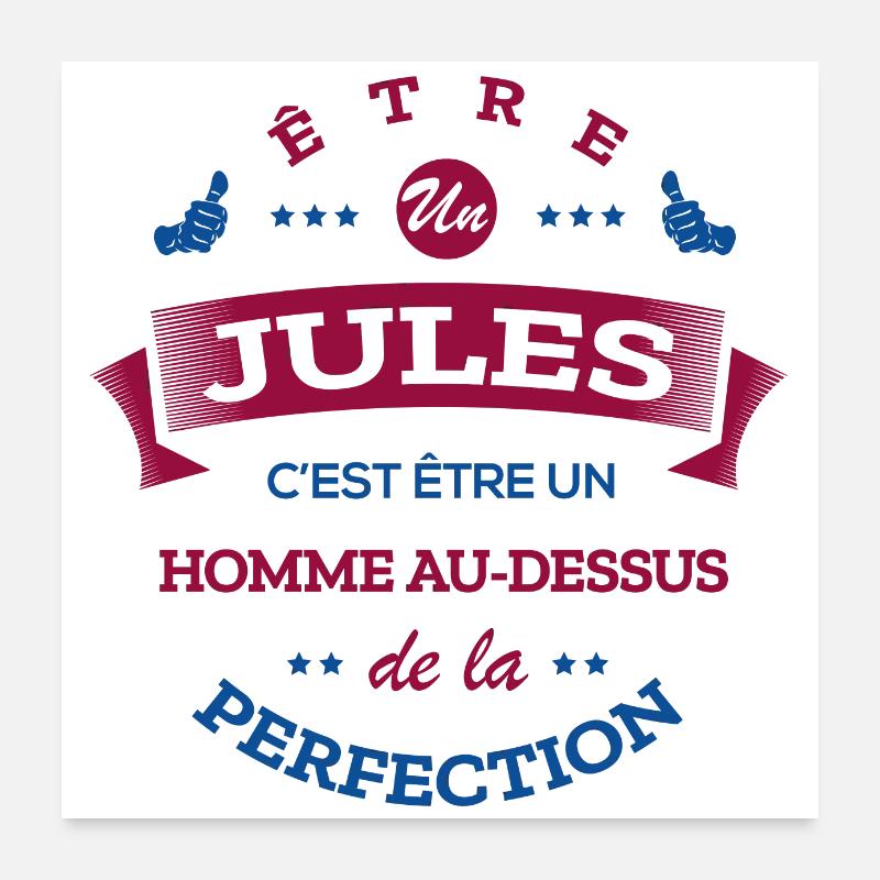 JULES PARFAIT - NOM JULES Poster 60 x 60 cm
