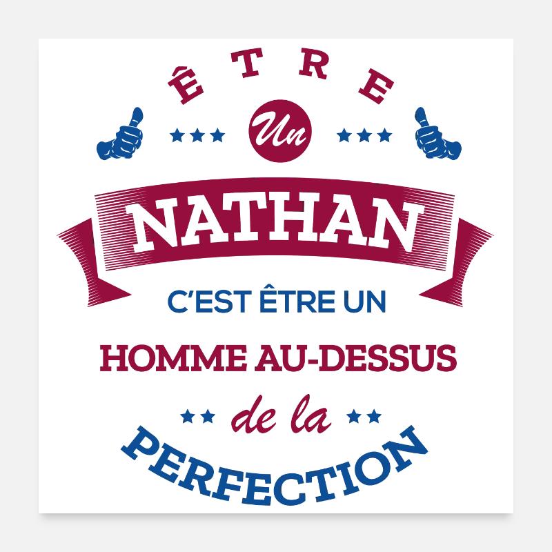 NATHAN PARFAIT - NOM NATHAN Poster 60 x 60 cm