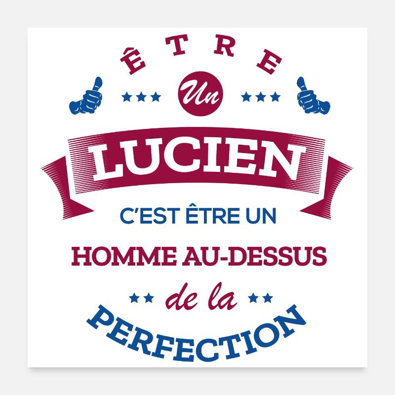 LUCIEN PARFAIT - NOM LUCIEN Poster 60 x 60 cm