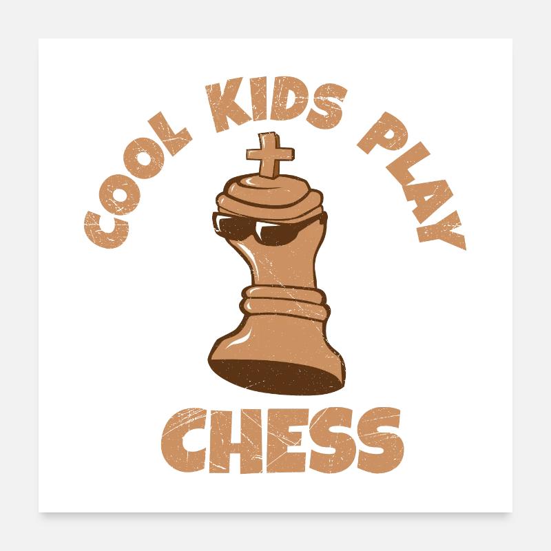 Cool Kids Play Chess Funny Gift Idea Poster 24" x 24" (60x60 cm)